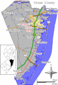 Map Ocean County NJ Toms River